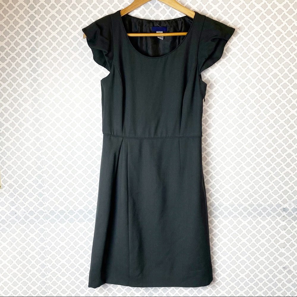 EUC J. Crew Grey Porfolio Crepe Wool Sheath Dress